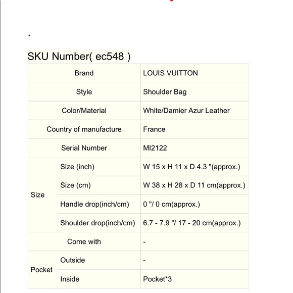 Authentic Louis Vuitton Damier Azure pM - Picture 11 of 11